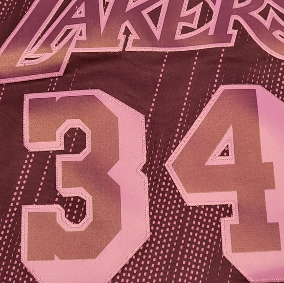 Shaquille O'Neal Lakers Mitchell & Ness Monochrome 96-97 Swingman Jersey Sz M - Picture 5 of 13